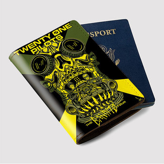 Pastele Twenty One Pilots The Bandito Tour Custom Passport Wallet Case With Credit Card Holder Awesome Personalized PU Leather Travel Trip Vacation Baggage Cover