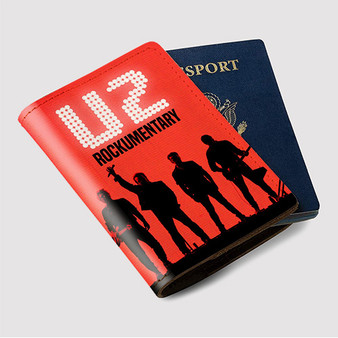 Pastele U2 Rockumentary Custom Passport Wallet Case With Credit Card Holder Awesome Personalized PU Leather Travel Trip Vacation Baggage Cover