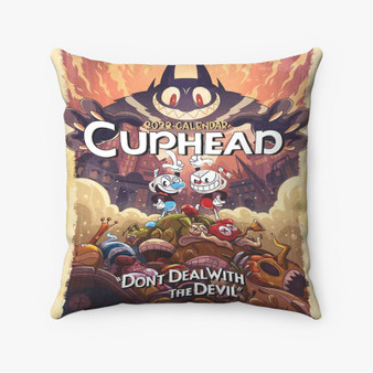 Pastele Cuphead Dont Deal With Devil Custom Pillow Case Awesome Personalized Spun Polyester Square Pillow Cover Decorative Cushion Bed Sofa Throw Pillow Home Decor
