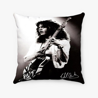 Pastele Eddie Van Halen Signed Custom Pillow Case Awesome Personalized Spun Polyester Square Pillow Cover Decorative Cushion Bed Sofa Throw Pillow Home Decor