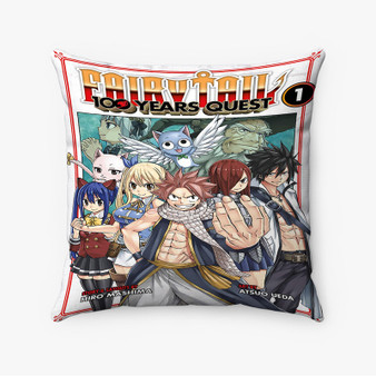 Pastele Fairy Tail 100 Years Quest Custom Pillow Case Awesome Personalized Spun Polyester Square Pillow Cover Decorative Cushion Bed Sofa Throw Pillow Home Decor