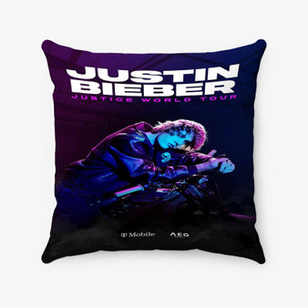 Pastele Justin Bieber Justice World Tour 2022 Custom Pillow Case Awesome Personalized Spun Polyester Square Pillow Cover Decorative Cushion Bed Sofa Throw Pillow Home Decor