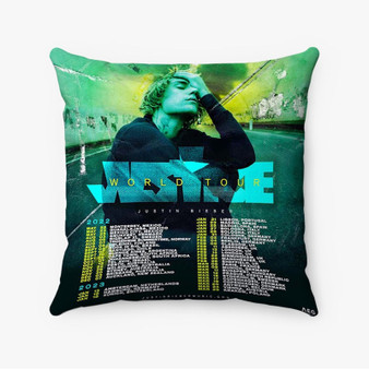 Pastele Justin Bieber World Tour 2022 2023 Custom Pillow Case Awesome Personalized Spun Polyester Square Pillow Cover Decorative Cushion Bed Sofa Throw Pillow Home Decor