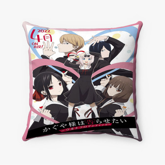 Pastele Kaguya sama wa Kokurasetai Ultra Romantic Custom Pillow Case Awesome Personalized Spun Polyester Square Pillow Cover Decorative Cushion Bed Sofa Throw Pillow Home Decor