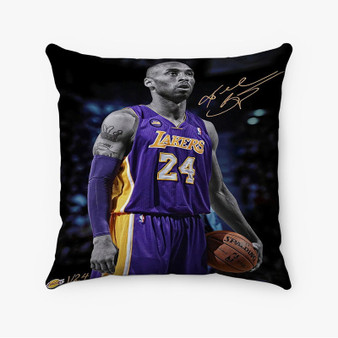 Pastele Kobe Bryant Signed Custom Pillow Case Awesome Personalized Spun Polyester Square Pillow Cover Decorative Cushion Bed Sofa Throw Pillow Home Decor