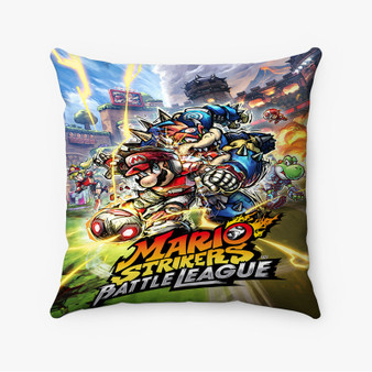 Pastele Mario Strikers Battle League Custom Pillow Case Awesome Personalized Spun Polyester Square Pillow Cover Decorative Cushion Bed Sofa Throw Pillow Home Decor