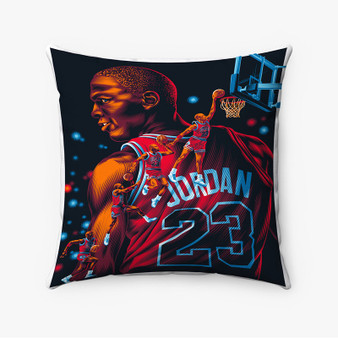 Pastele Michael Jordan Tribute Custom Pillow Case Awesome Personalized Spun Polyester Square Pillow Cover Decorative Cushion Bed Sofa Throw Pillow Home Decor