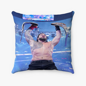 Pastele Roman Reigns WWE Wrestle Mania Champions Custom Pillow Case Awesome Personalized Spun Polyester Square Pillow Cover Decorative Cushion Bed Sofa Throw Pillow Home Decor