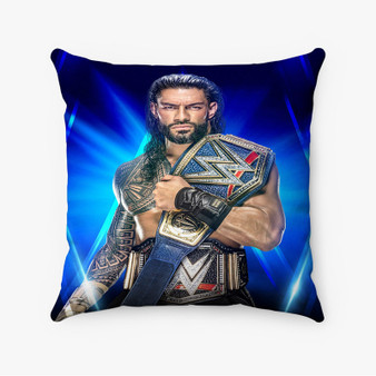 Pastele Roman Reigns WWE Wrestle Mania Custom Pillow Case Awesome Personalized Spun Polyester Square Pillow Cover Decorative Cushion Bed Sofa Throw Pillow Home Decor