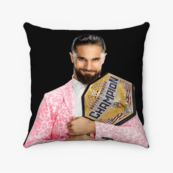 Pastele Seth Rollins WWE Wrestle Mania Custom Pillow Case Awesome Personalized Spun Polyester Square Pillow Cover Decorative Cushion Bed Sofa Throw Pillow Home Decor