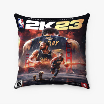 Pastele Stephen Curry NBA 2k23 Custom Pillow Case Awesome Personalized Spun Polyester Square Pillow Cover Decorative Cushion Bed Sofa Throw Pillow Home Decor