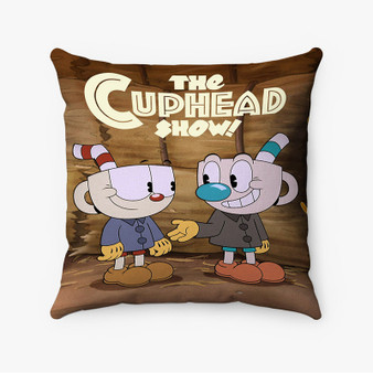 Pastele The Cuphead Show Cartoon Custom Pillow Case Awesome Personalized Spun Polyester Square Pillow Cover Decorative Cushion Bed Sofa Throw Pillow Home Decor