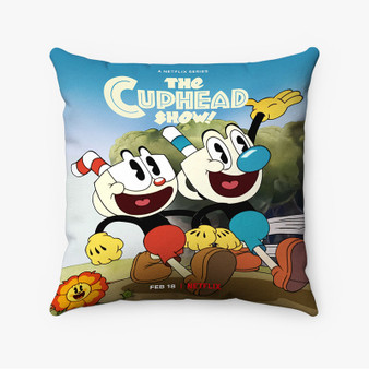 Pastele The Cuphead Show Custom Pillow Case Awesome Personalized Spun Polyester Square Pillow Cover Decorative Cushion Bed Sofa Throw Pillow Home Decor