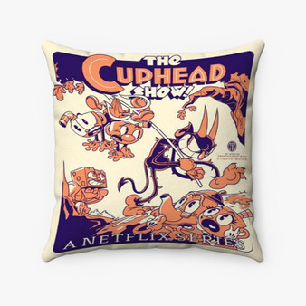 Pastele The Cuphead Show Series Custom Pillow Case Awesome Personalized Spun Polyester Square Pillow Cover Decorative Cushion Bed Sofa Throw Pillow Home Decor