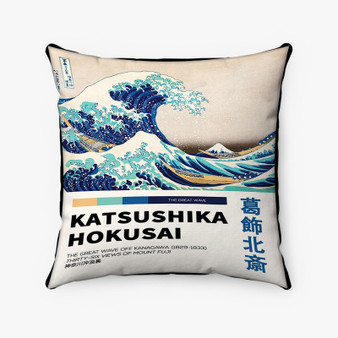 Pastele The Great Wave Of Kanagawa Custom Pillow Case Awesome Personalized Spun Polyester Square Pillow Cover Decorative Cushion Bed Sofa Throw Pillow Home Decor