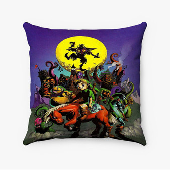 Pastele The Legend of Zelda Majoras Mask Custom Pillow Case Awesome Personalized Spun Polyester Square Pillow Cover Decorative Cushion Bed Sofa Throw Pillow Home Decor