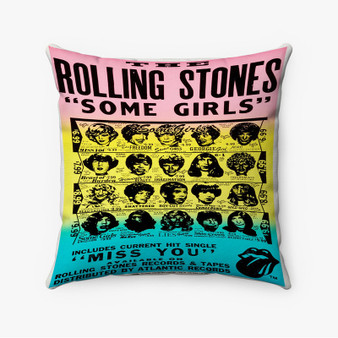 Pastele The Rolling Stones Some Girls Custom Pillow Case Awesome Personalized Spun Polyester Square Pillow Cover Decorative Cushion Bed Sofa Throw Pillow Home Decor