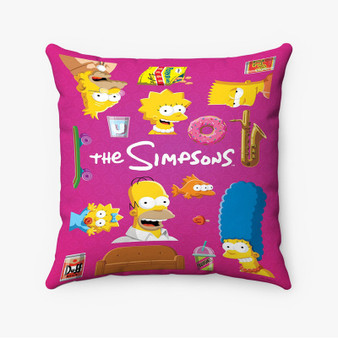 Pastele The Simpsons 2022 Custom Pillow Case Awesome Personalized Spun Polyester Square Pillow Cover Decorative Cushion Bed Sofa Throw Pillow Home Decor