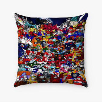 Pastele Transformers G1 Autobots Collage Custom Pillow Case Awesome Personalized Spun Polyester Square Pillow Cover Decorative Cushion Bed Sofa Throw Pillow Home Decor