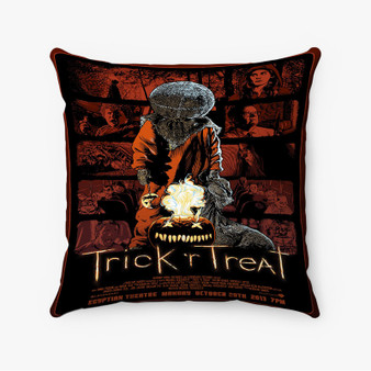 Pastele Trick R Treat Custom Pillow Case Awesome Personalized Spun Polyester Square Pillow Cover Decorative Cushion Bed Sofa Throw Pillow Home Decor