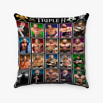 Pastele Triple H Collage Custom Pillow Case Awesome Personalized Spun Polyester Square Pillow Cover Decorative Cushion Bed Sofa Throw Pillow Home Decor