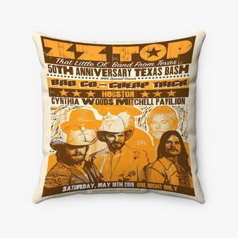 Pastele Zz Top Houston Custom Pillow Case Awesome Personalized Spun Polyester Square Pillow Cover Decorative Cushion Bed Sofa Throw Pillow Home Decor