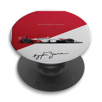 Pastele Ayrton Senna Mc Laren Custom PopSockets Awesome Personalized Phone Grip Holder Pop Up Stand Out Mount Grip Standing Pods Apple iPhone Samsung Google Asus Sony Phone Accessories