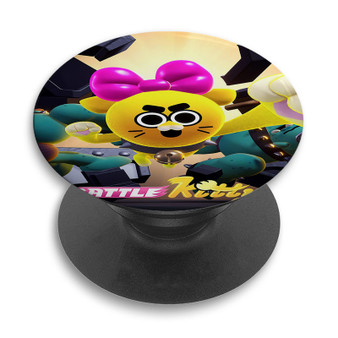 Pastele Battle Kitty Custom PopSockets Awesome Personalized Phone Grip Holder Pop Up Stand Out Mount Grip Standing Pods Apple iPhone Samsung Google Asus Sony Phone Accessories