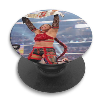 Pastele Bianca Belair WWE Wrestle Mania Custom PopSockets Awesome Personalized Phone Grip Holder Pop Up Stand Out Mount Grip Standing Pods Apple iPhone Samsung Google Asus Sony Phone Accessories