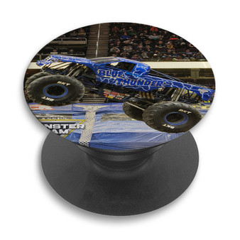 Pastele Blue Thunder Monster Truck Custom PopSockets Awesome Personalized Phone Grip Holder Pop Up Stand Out Mount Grip Standing Pods Apple iPhone Samsung Google Asus Sony Phone Accessories