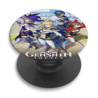 Pastele Genshin Impact Custom PopSockets Awesome Personalized Phone Grip Holder Pop Up Stand Out Mount Grip Standing Pods Apple iPhone Samsung Google Asus Sony Phone Accessories