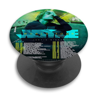 Pastele Justin Bieber World Tour 2022 2023 Custom PopSockets Awesome Personalized Phone Grip Holder Pop Up Stand Out Mount Grip Standing Pods Apple iPhone Samsung Google Asus Sony Phone Accessories