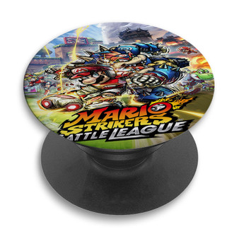 Pastele Mario Strikers Battle League Custom PopSockets Awesome Personalized Phone Grip Holder Pop Up Stand Out Mount Grip Standing Pods Apple iPhone Samsung Google Asus Sony Phone Accessories