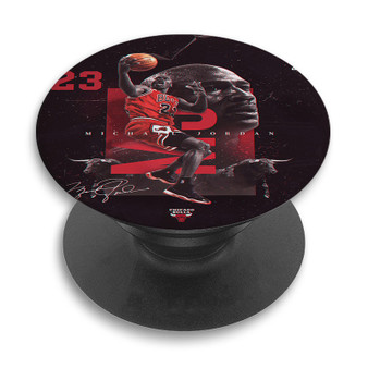 Pastele Michael Jordan Chicago Bulls Custom PopSockets Awesome Personalized Phone Grip Holder Pop Up Stand Out Mount Grip Standing Pods Apple iPhone Samsung Google Asus Sony Phone Accessories
