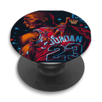 Pastele Michael Jordan Tribute Custom PopSockets Awesome Personalized Phone Grip Holder Pop Up Stand Out Mount Grip Standing Pods Apple iPhone Samsung Google Asus Sony Phone Accessories