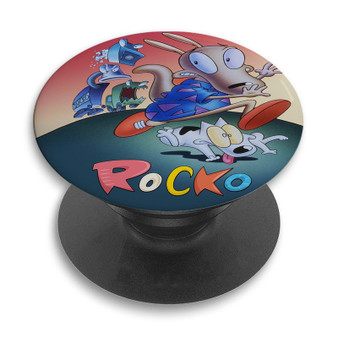 Pastele Rocko s Modern Life Custom PopSockets Awesome Personalized Phone Grip Holder Pop Up Stand Out Mount Grip Standing Pods Apple iPhone Samsung Google Asus Sony Phone Accessories