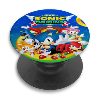 Pastele Sonic Origins Custom PopSockets Awesome Personalized Phone Grip Holder Pop Up Stand Out Mount Grip Standing Pods Apple iPhone Samsung Google Asus Sony Phone Accessories
