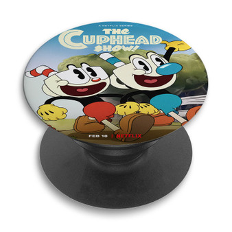 Pastele The Cuphead Show Custom PopSockets Awesome Personalized Phone Grip Holder Pop Up Stand Out Mount Grip Standing Pods Apple iPhone Samsung Google Asus Sony Phone Accessories