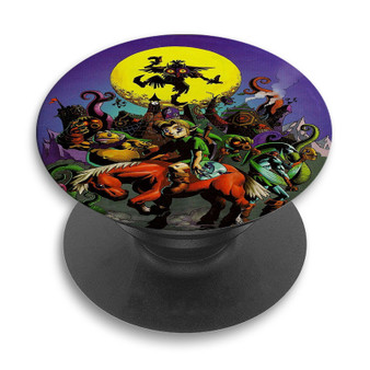 Pastele The Legend of Zelda Majoras Mask Custom PopSockets Awesome Personalized Phone Grip Holder Pop Up Stand Out Mount Grip Standing Pods Apple iPhone Samsung Google Asus Sony Phone Accessories