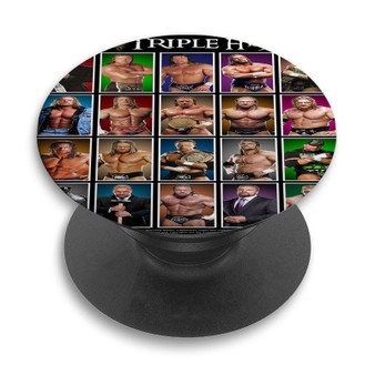 Pastele Triple H Collage Custom PopSockets Awesome Personalized Phone Grip Holder Pop Up Stand Out Mount Grip Standing Pods Apple iPhone Samsung Google Asus Sony Phone Accessories