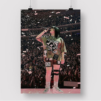 Pastele Billie Eilish Concert Custom Silk Poster Awesome Personalized Print Wall Decor 20 x 13 Inch 24 x 36 Inch Wall Hanging Art Home Decoration Posters