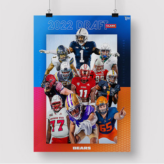 Pastele Chicago Bears NFL 2022 Custom Silk Poster Awesome Personalized Print Wall Decor 20 x 13 Inch 24 x 36 Inch Wall Hanging Art Home Decoration Posters