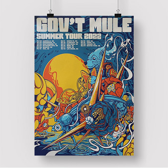 Pastele Govt Mule Summer Tour 2022 Custom Silk Poster Awesome Personalized Print Wall Decor 20 x 13 Inch 24 x 36 Inch Wall Hanging Art Home Decoration Posters