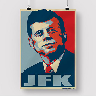 Pastele John F Kennedy JFK Custom Silk Poster Awesome Personalized Print Wall Decor 20 x 13 Inch 24 x 36 Inch Wall Hanging Art Home Decoration Posters