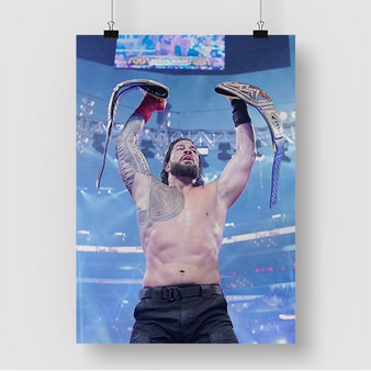 Pastele Roman Reigns WWE Wrestle Mania Champions Custom Silk Poster Awesome Personalized Print Wall Decor 20 x 13 Inch 24 x 36 Inch Wall Hanging Art Home Decoration Posters