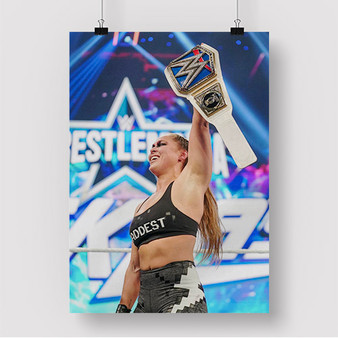 Pastele Ronda Rousey WWE Wrestle Mania Champion jpeg Custom Silk Poster Awesome Personalized Print Wall Decor 20 x 13 Inch 24 x 36 Inch Wall Hanging Art Home Decoration Posters
