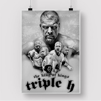 Pastele Triple H The King Custom Silk Poster Awesome Personalized Print Wall Decor 20 x 13 Inch 24 x 36 Inch Wall Hanging Art Home Decoration Posters