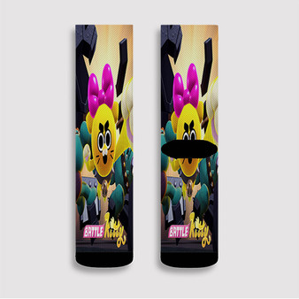 Pastele Battle Kitty Custom Socks Sublimation Awesome Printed Sports Elite Socks Polyester Cushioned Bottoms Gym Gymnastic Running Yoga School Skatebording Basketball Spandex