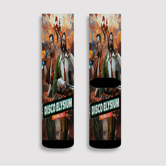 Pastele Disco Elysium The Final Cut Custom Socks Sublimation Awesome Printed Sports Elite Socks Polyester Cushioned Bottoms Gym Gymnastic Running Yoga School Skatebording Basketball Spandex