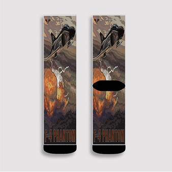 Pastele F 4 Phantom Custom Socks Sublimation Awesome Printed Sports Elite Socks Polyester Cushioned Bottoms Gym Gymnastic Running Yoga School Skatebording Basketball Spandex